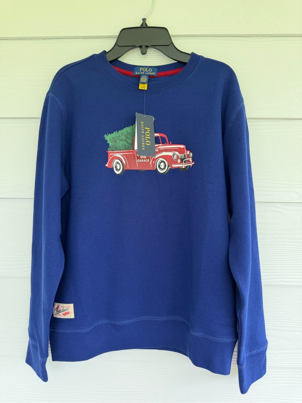 Polo Ralph Lauren Navy Sweatshirt with Truck Graphic - Picture 3 of 9